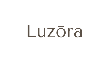 Brand name 'Luzóra' in a minimalist design on a white background